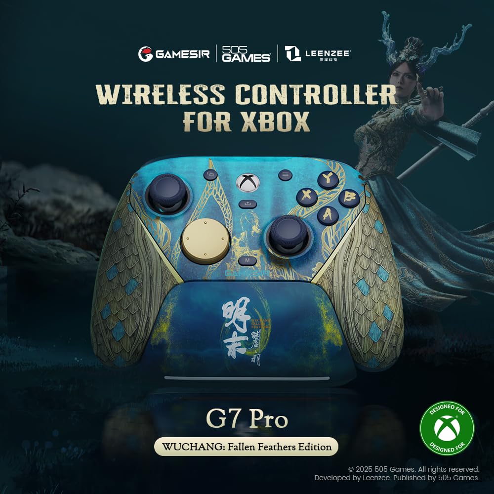 GameSir G7 Pro Wireless Gaming Controller for Xbox Series X|S, Xbox One, PC, Android, Game Controller with 3.5mm Audio Jack ,Hall Effect Analog Triggers, TMR Sticks, 1000Hz Polling Rate 【Wuchang: Fallen Feathers Edition】