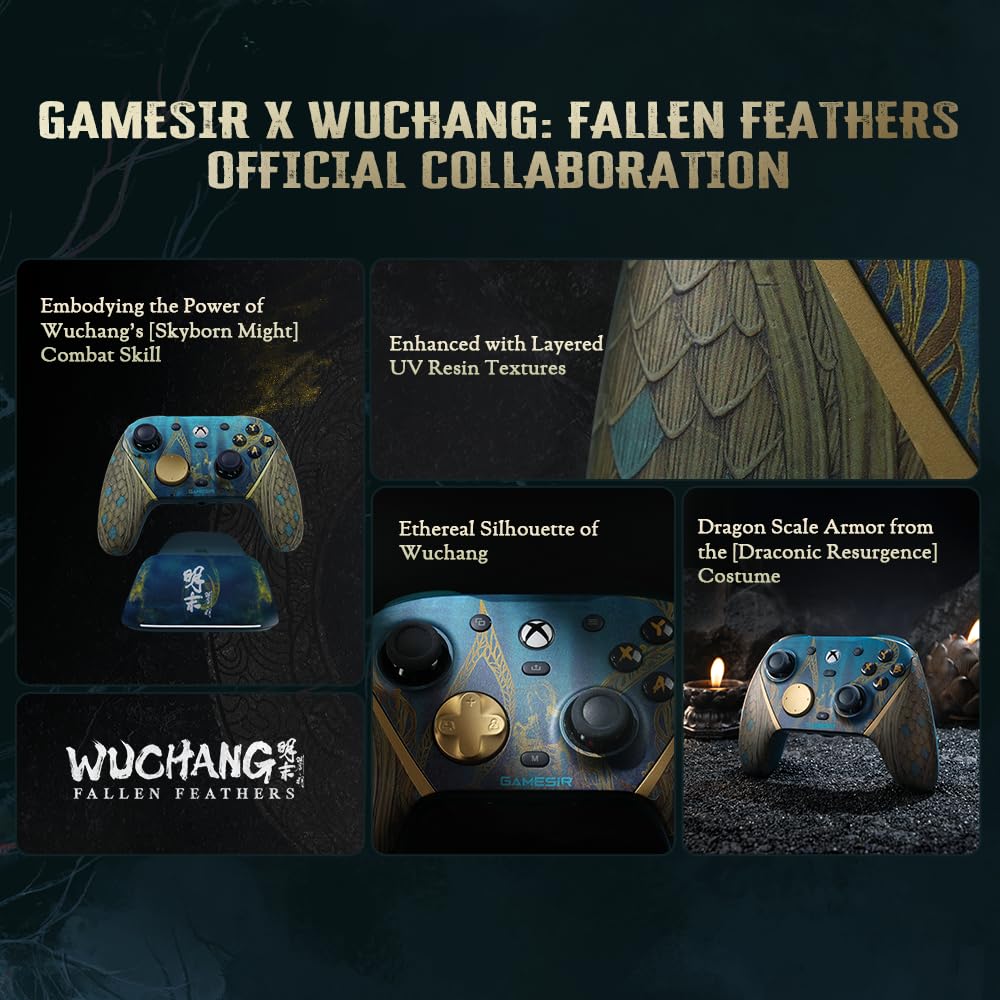 GameSir G7 Pro Wireless Gaming Controller for Xbox Series X|S, Xbox One, PC, Android, Game Controller with 3.5mm Audio Jack ,Hall Effect Analog Triggers, TMR Sticks, 1000Hz Polling Rate 【Wuchang: Fallen Feathers Edition】