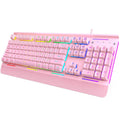 TECKNET Wired Gaming Keyboard, USB Wired Computer Keyboard, 15-Zone RGB Illumination, IP32 Water Resistance, 25 Anti-ghosting Keys, All-Metal Panel (Whisper Quiet Design)