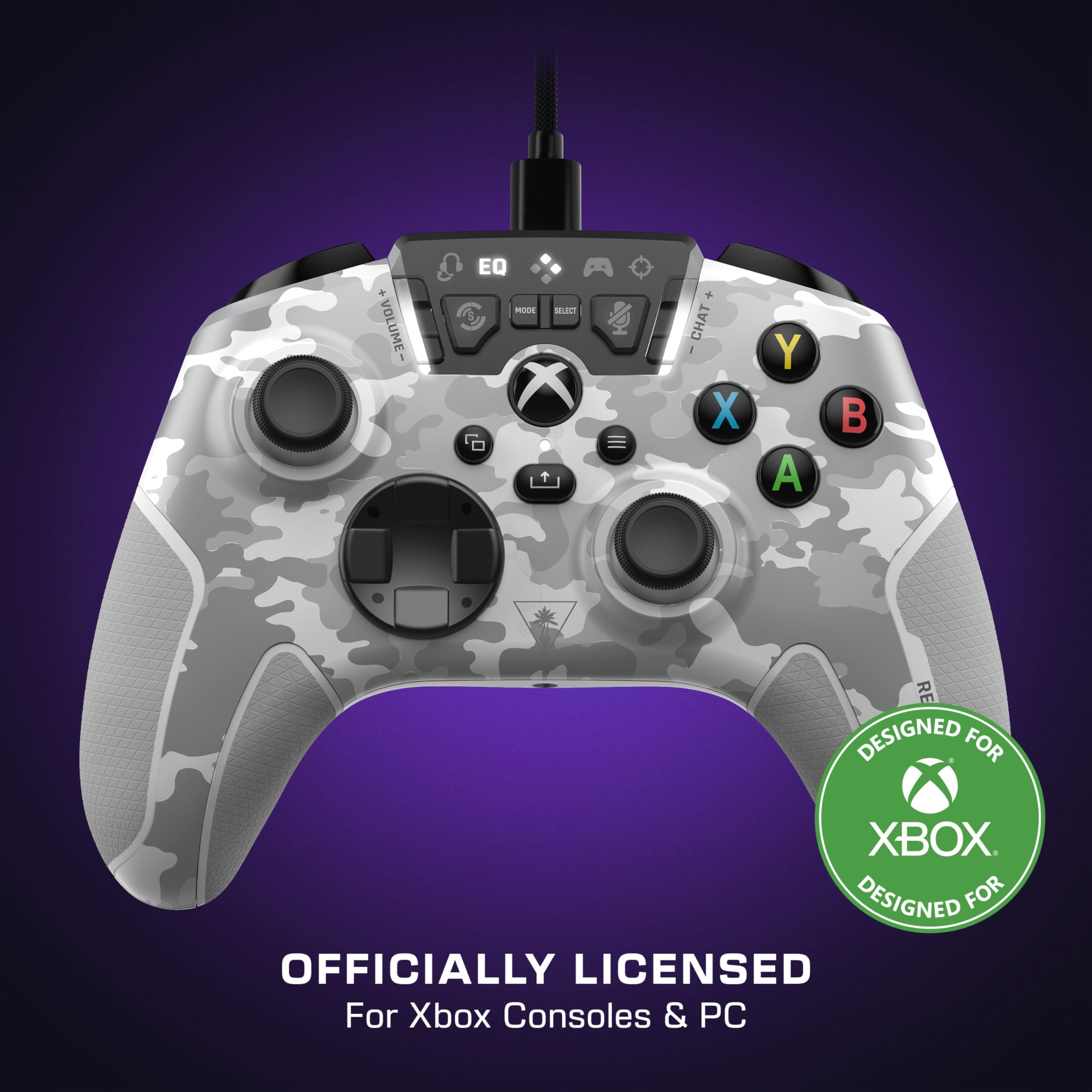 Turtle Beach Recon Cloud Wired Game Controller with Bluetooth for Xbox Series X|S, Xbox One, Windows, Android Mobile Devices – Remappable Buttons, Audio Enhancements, Superhuman Hearing – Blue Magma